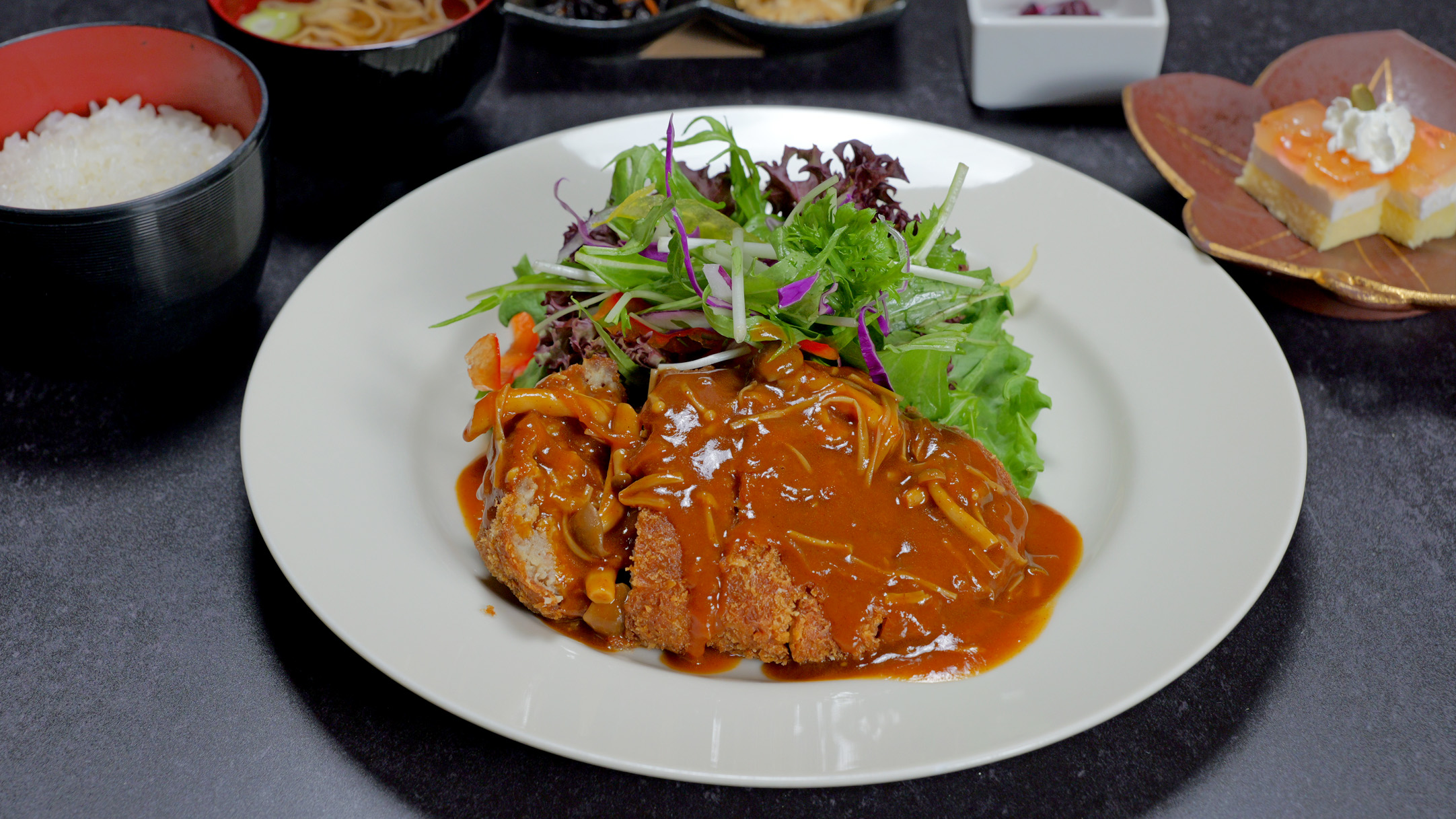 特製炸絞肉排御膳