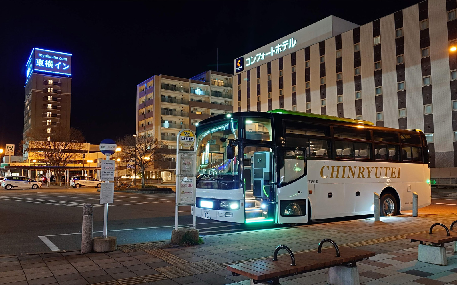 送迎バスの様子